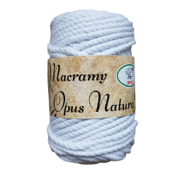 Macramy Opus Natura biały 4mm