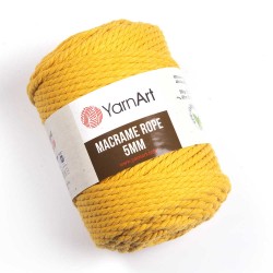 Macrame Rope 5mm żółty 764