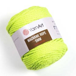 Macrame Rope 5mm neon limon...